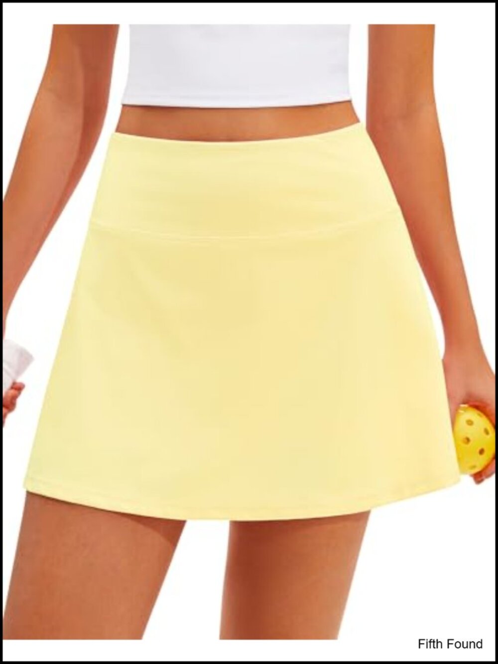 A-Line Tennis Skort with Built-in Shorts & Pockets Nylon Spandex